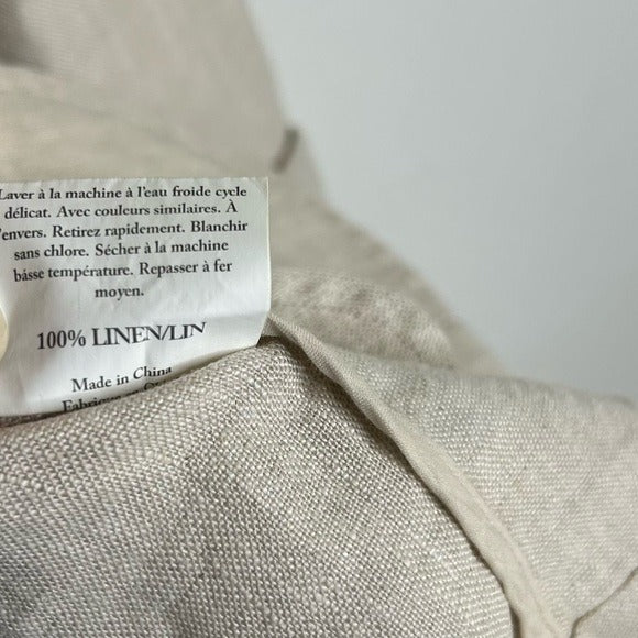 Grae Cove 100% Linen Tan One Button Lightweight Blazer Jacket