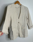 Grae Cove 100% Linen Tan One Button Lightweight Blazer Jacket