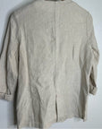 Grae Cove 100% Linen Tan One Button Lightweight Blazer Jacket