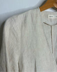 Grae Cove 100% Linen Tan One Button Lightweight Blazer Jacket