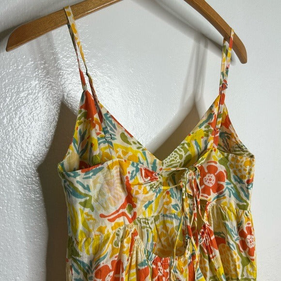 Velvet by Graham &amp; Spencer 100% Cotton Multicolor Bright Floral Mini Dress