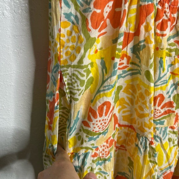 Velvet by Graham &amp; Spencer 100% Cotton Multicolor Bright Floral Mini Dress