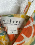 Velvet by Graham & Spencer 100% Cotton Multicolor Bright Floral Mini Dress