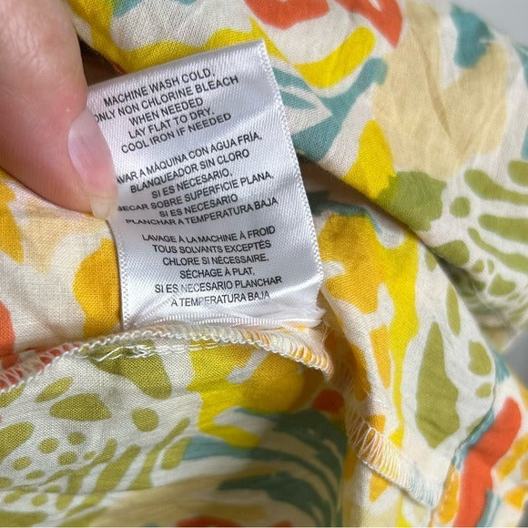 Velvet by Graham &amp; Spencer 100% Cotton Multicolor Bright Floral Mini Dress