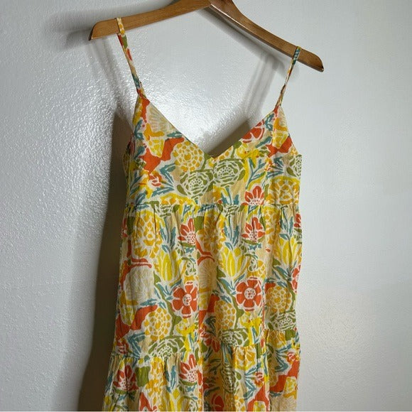 Velvet by Graham &amp; Spencer 100% Cotton Multicolor Bright Floral Mini Dress