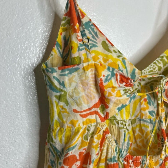 Velvet by Graham &amp; Spencer 100% Cotton Multicolor Bright Floral Mini Dress