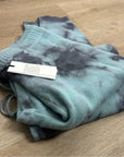 Unsubscribed 100% Cashmere Blue Tie Dye Jogger Sweater Pant Relaxed Fit