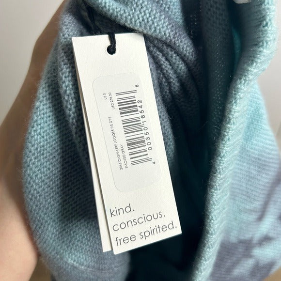Unsubscribed 100% Cashmere Blue Tie Dye Jogger Sweater Pant Relaxed Fit