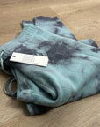 Unsubscribed 100% Cashmere Blue Tie Dye Jogger Sweater Pant Relaxed Fit