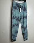 Unsubscribed 100% Cashmere Blue Tie Dye Jogger Sweater Pant Relaxed Fit