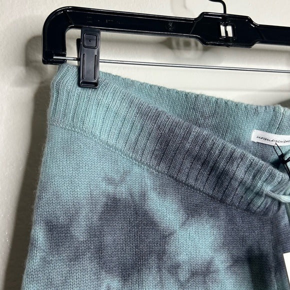 Unsubscribed 100% Cashmere Blue Tie Dye Jogger Sweater Pant Relaxed Fit