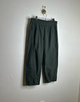 Eileen Fisher 100% Organic Cotton Army Green Barrel Cropped Ankle Pant