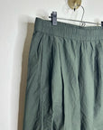 Eileen Fisher 100% Organic Cotton Army Green Barrel Cropped Ankle Pant