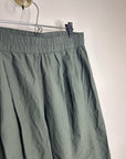 Eileen Fisher 100% Organic Cotton Army Green Barrel Cropped Ankle Pant