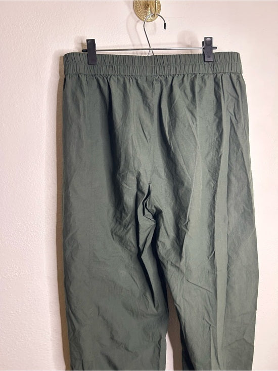 Eileen Fisher 100% Organic Cotton Army Green Barrel Cropped Ankle Pant