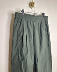 Eileen Fisher 100% Organic Cotton Army Green Barrel Cropped Ankle Pant