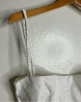 Reformation 100% Linen White Strappy Corset Tank Top