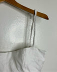 Reformation 100% Linen White Strappy Corset Tank Top