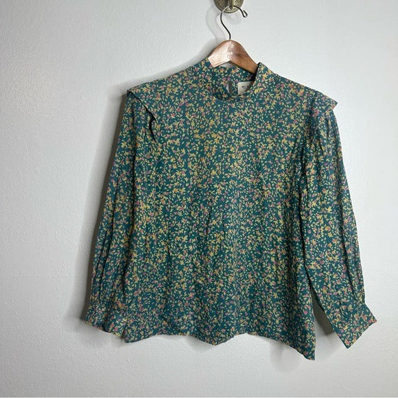 mirth MIRTH 100% Cotton Venice Long Sleeve Floral Lightweight Blouse - Cotton
