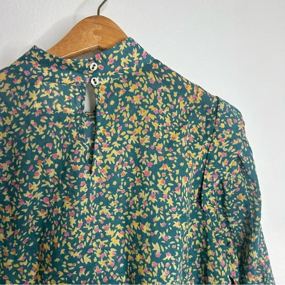 MIRTH 100% Cotton Venice Long Sleeve Floral Lightweight Blouse
