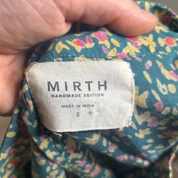 MIRTH 100% Cotton Venice Long Sleeve Floral Lightweight Blouse