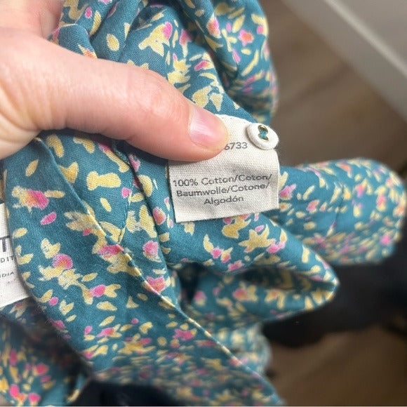 MIRTH 100% Cotton Venice Long Sleeve Floral Lightweight Blouse