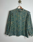 MIRTH 100% Cotton Venice Long Sleeve Floral Lightweight Blouse