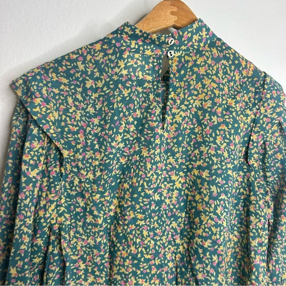 mirth MIRTH 100% Cotton Venice Long Sleeve Floral Lightweight Blouse - Cotton
