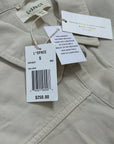 L*Space 100% Cotton Canvas Cream Embroidered Palm Tree Flower Capri Jacket