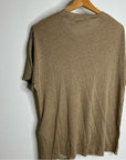 IRO Paris 100% Linen Distressed Tan T - Shirt Top
