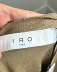 IRO Paris 100% Linen Distressed Tan T - Shirt Top