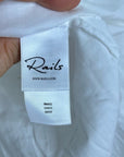 Rails 100% Cotton Dari Eyelet Long Sleeve White Blouse