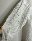 Rails 100% Cotton Dari Eyelet Long Sleeve White Blouse