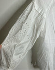 Rails 100% Cotton Dari Eyelet Long Sleeve White Blouse