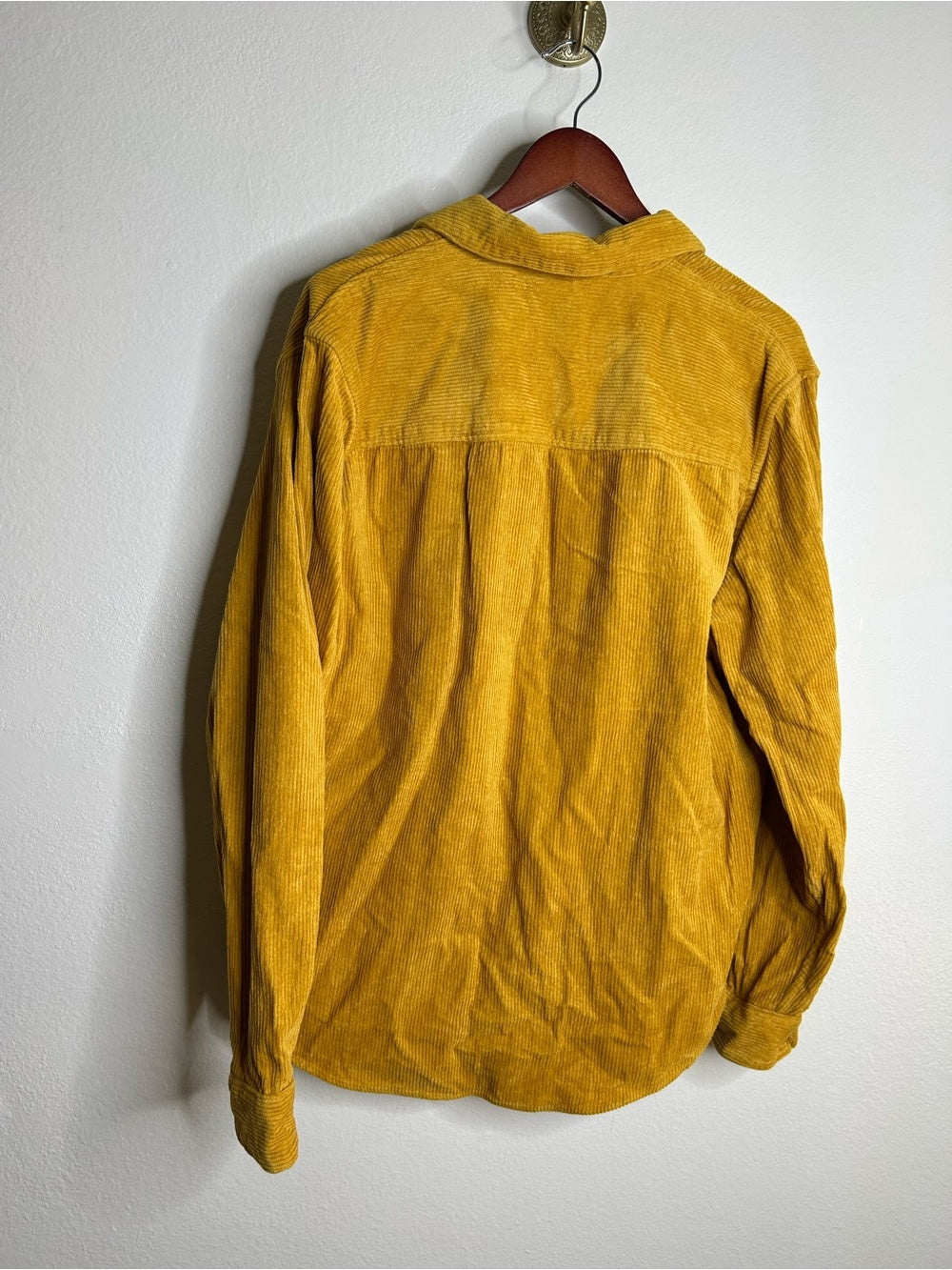 GAP 100% Cotton Mustard Yellow Wide Wale Corduroy Shirt Jacket Oversized