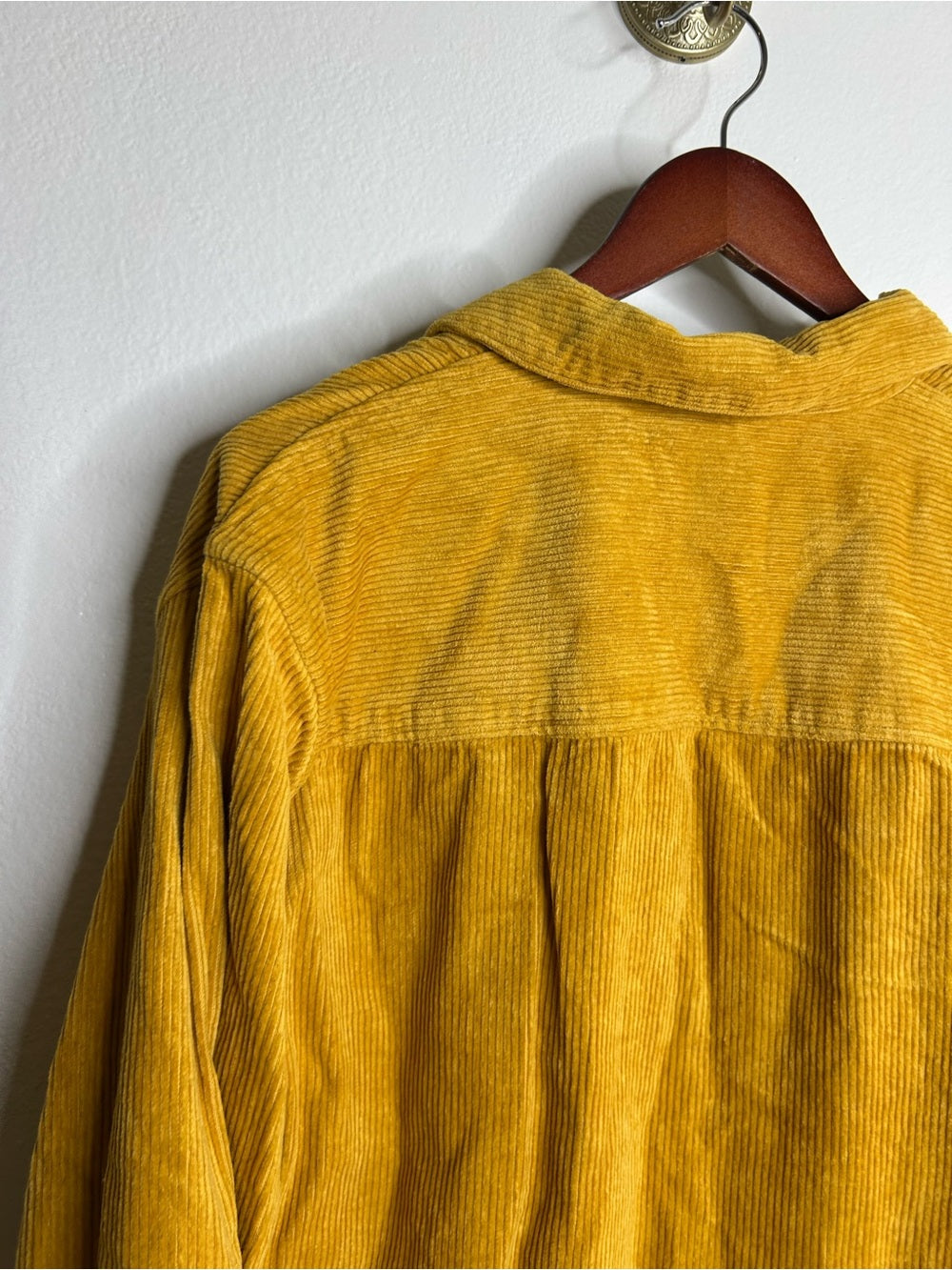GAP 100% Cotton Mustard Yellow Wide Wale Corduroy Shirt Jacket Oversized