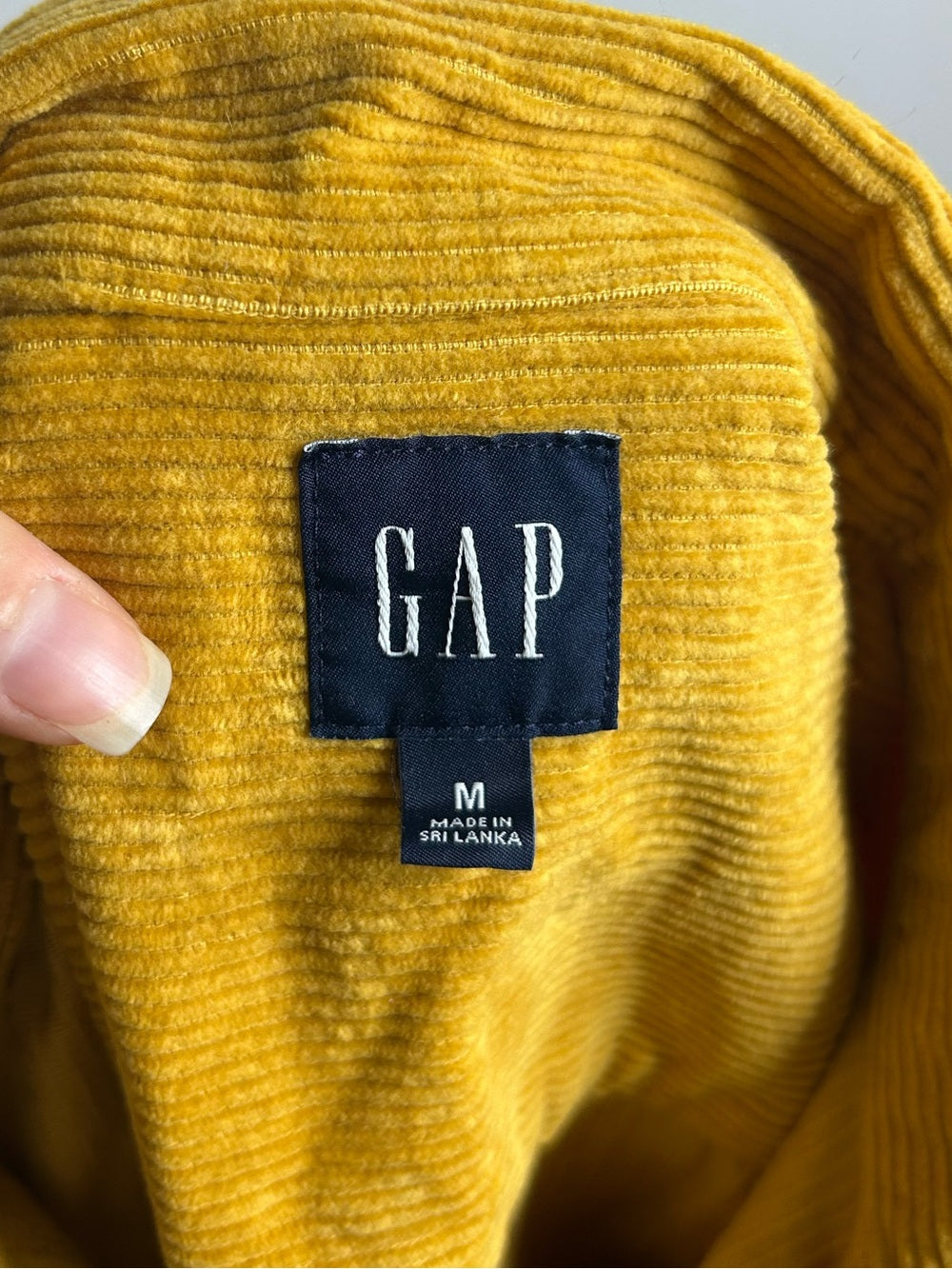 GAP 100% Cotton Mustard Yellow Wide Wale Corduroy Shirt Jacket Oversized