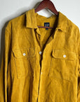 GAP 100% Cotton Mustard Yellow Wide Wale Corduroy Shirt Jacket Oversized