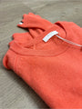 One Grey Day 100% Cashmere Sloan Bright Coral Lightweight Pullover Sweater