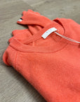 One Grey Day 100% Cashmere Sloan Bright Coral Lightweight Pullover Sweater