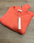 One Grey Day 100% Cashmere Sloan Bright Coral Lightweight Pullover Sweater