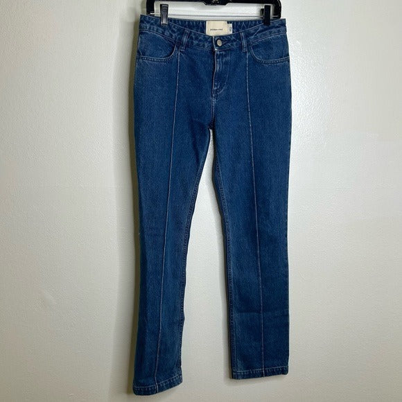 Paloma Wool Paloma Wool 100% Cotton Front Seam Denim Straight Leg Jeans - Cotton, Denim