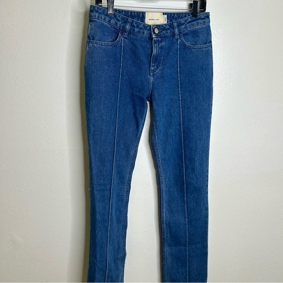 Paloma Wool Paloma Wool 100% Cotton Front Seam Denim Straight Leg Jeans - Cotton, Denim