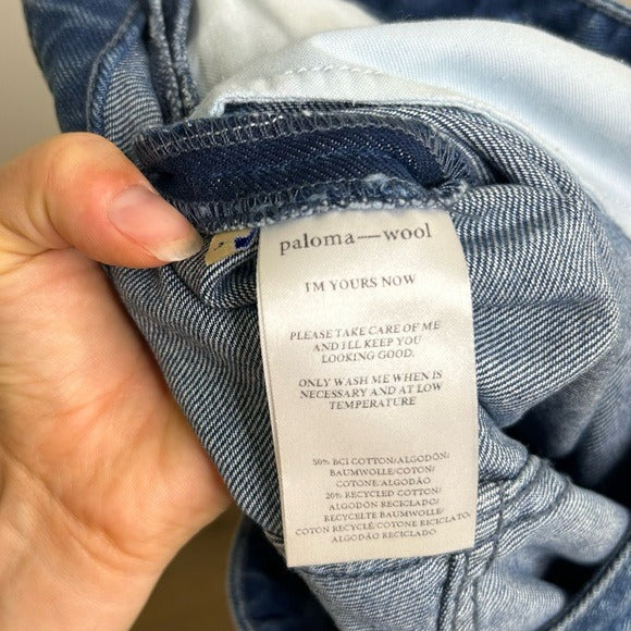 Paloma Wool 100% Cotton Front Seam Denim Straight Leg Jeans