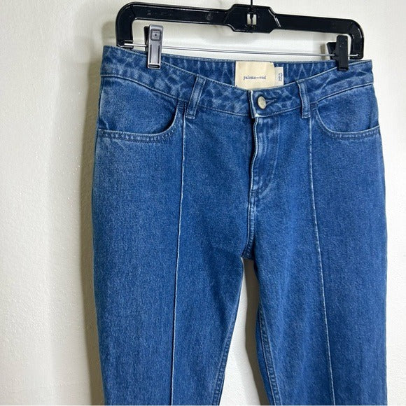 Paloma Wool Paloma Wool 100% Cotton Front Seam Denim Straight Leg Jeans - Cotton, Denim