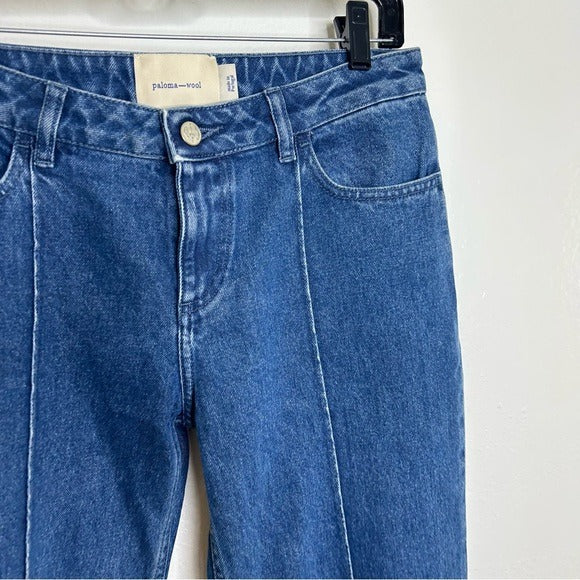 Paloma Wool Paloma Wool 100% Cotton Front Seam Denim Straight Leg Jeans - Cotton, Denim
