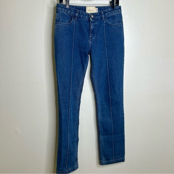 Paloma Wool Paloma Wool 100% Cotton Front Seam Denim Straight Leg Jeans - Cotton, Denim