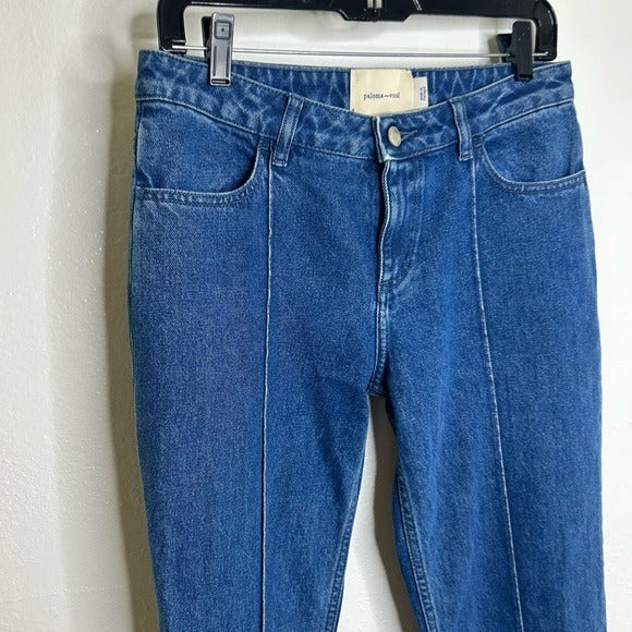 Paloma Wool Paloma Wool 100% Cotton Front Seam Denim Straight Leg Jeans - Cotton, Denim