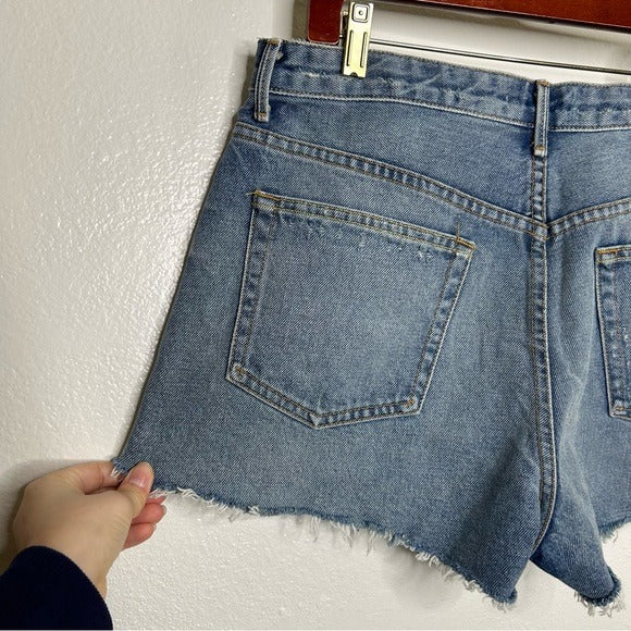 GRLFRND 100% Cotton Cindy Distressed Cut off Denim Shorts