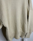 MATE The Label 100% Organic Cotton Textured Knit Oversized Crew Sweater